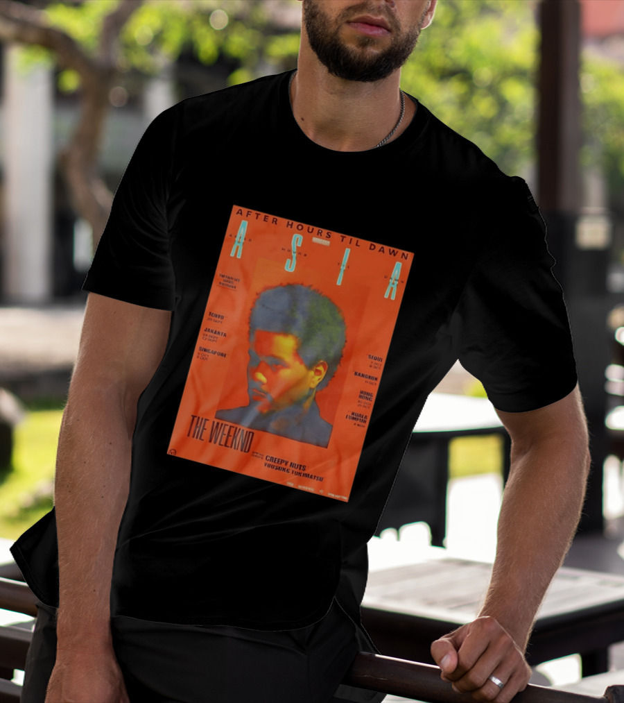 The Weeknd After Hours Til Dawn Asia Tour 2023 Tokyo Jakarta Singapore Seoul Bangkok Hong Kong Kuala Lumpur T-Shirt