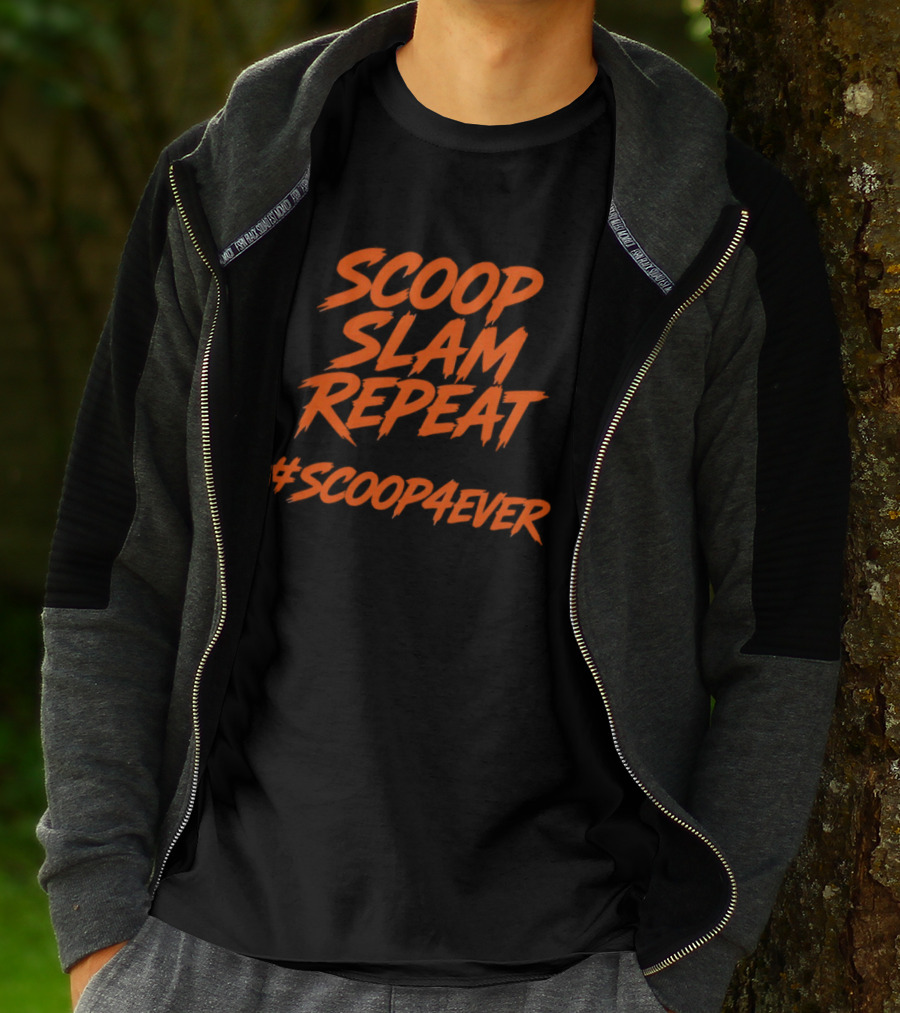 Scoop Slam Repeat Orange Hashtag Scoop4Ever T-Shirt