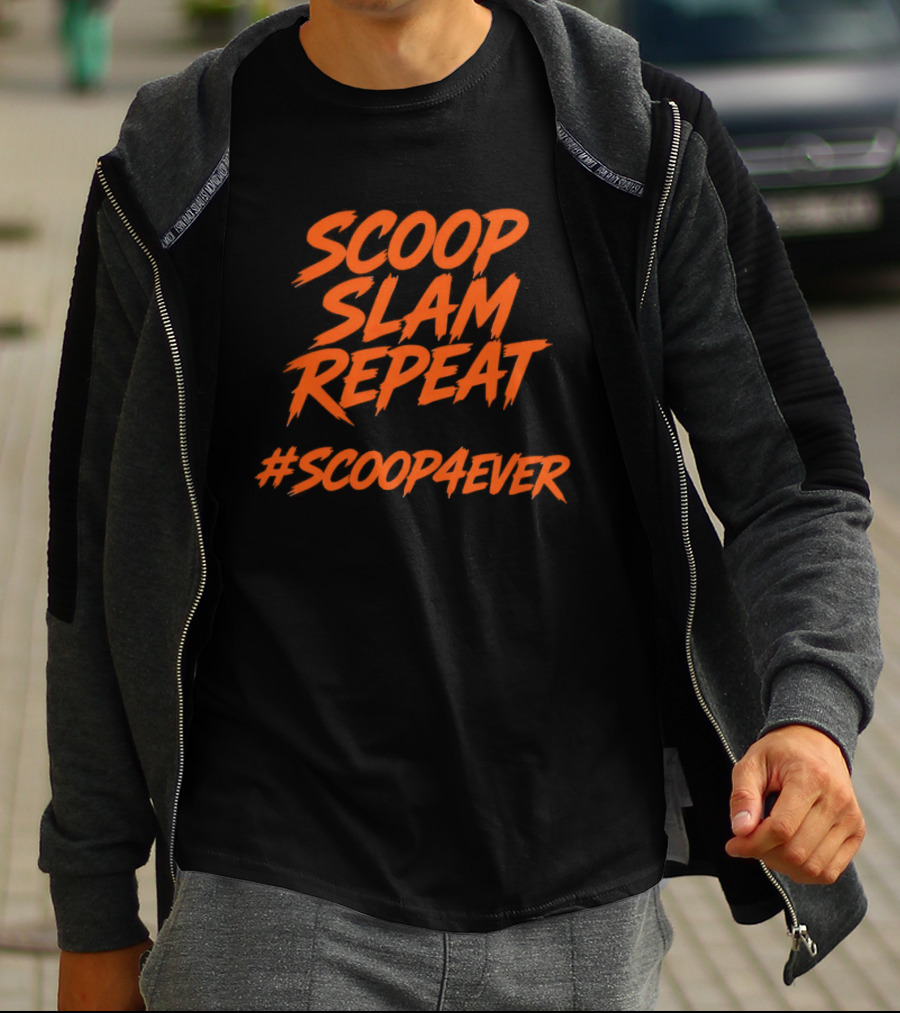 Scoop Slam Repeat Orange Hashtag Scoop4Ever T-Shirt