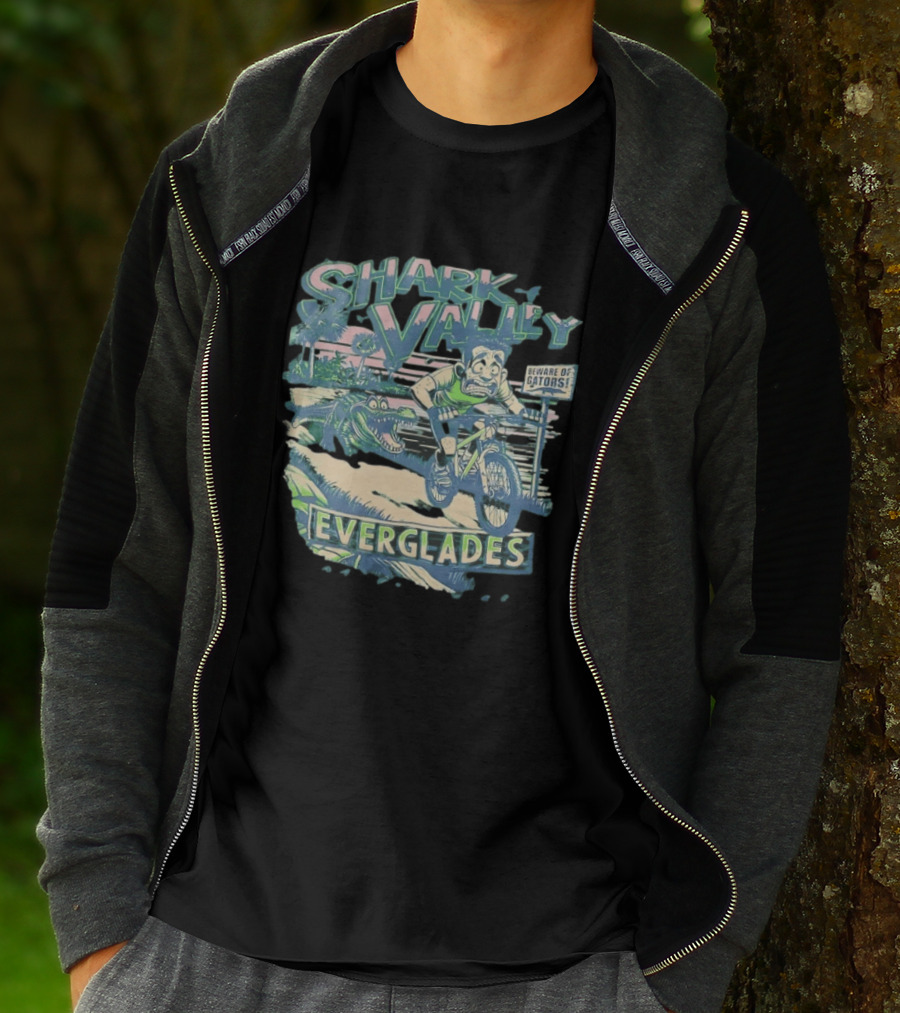 Shark Valley Everglades Beware Of Gators Biking Adventure T-Shirt