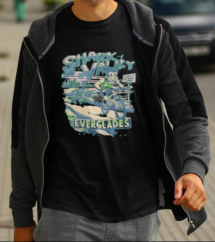 Shark Valley Everglades Beware Of Gators Biking Adventure T-Shirt