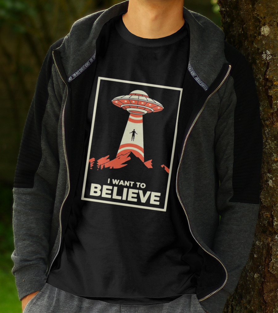 I Want To Believe UFO Alien Abduction T-Shirt