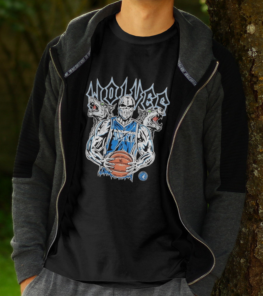 Warren Lotas Minnesota Timberwolves Skull Basketball Wolves T-Shirt