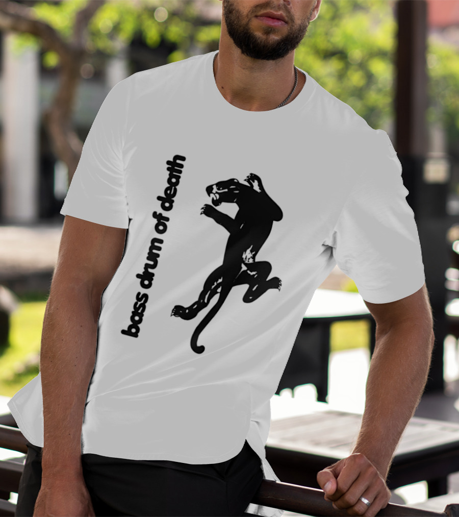 Black Panthers Bass Drum Of Death Panther Silhouette Jumping T-Shirt