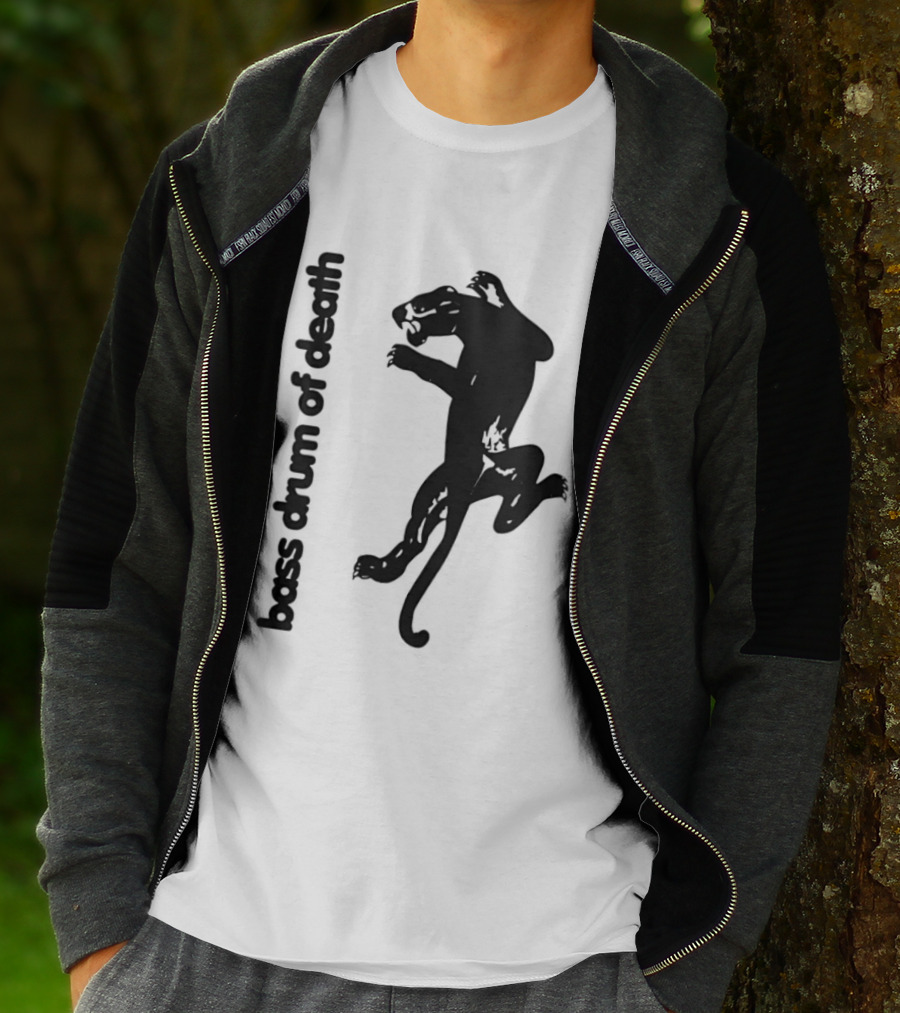 Black Panthers Bass Drum Of Death Panther Silhouette Jumping T-Shirt