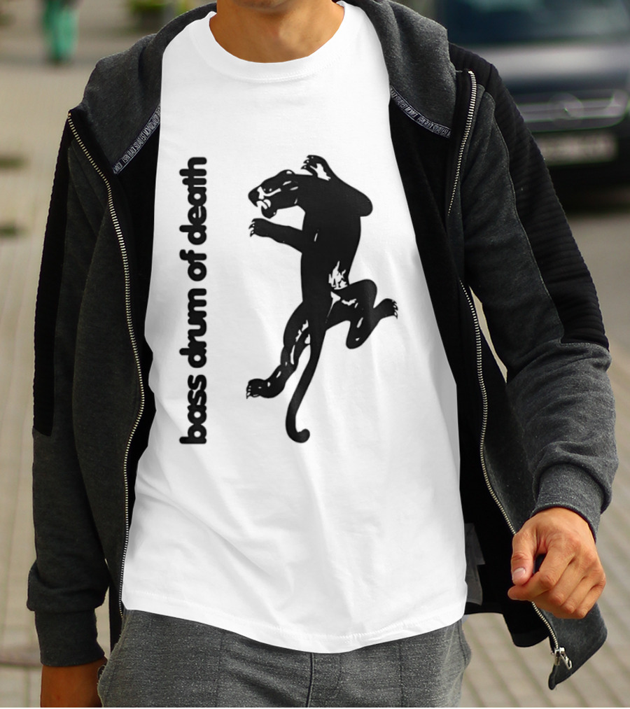 Black Panthers Bass Drum Of Death Panther Silhouette Jumping T-Shirt