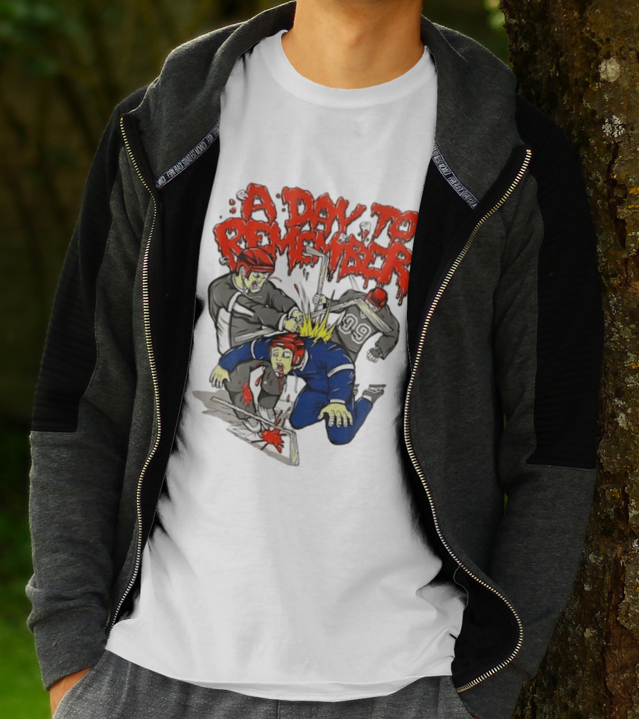 A Day To Remember Hockey Players Fighting Scene T-Shirt