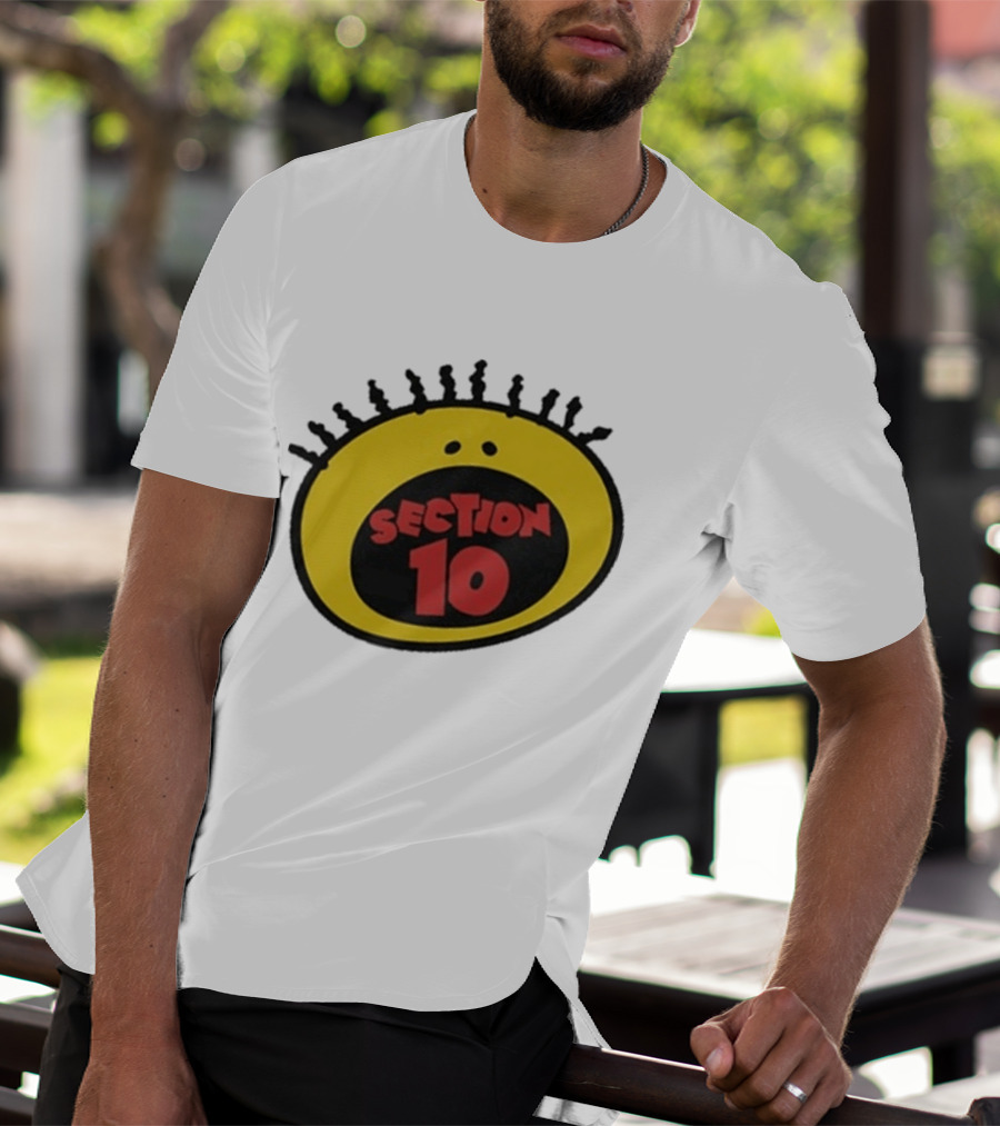 Section 10 Bold Yellow Oval Red T-Shirt