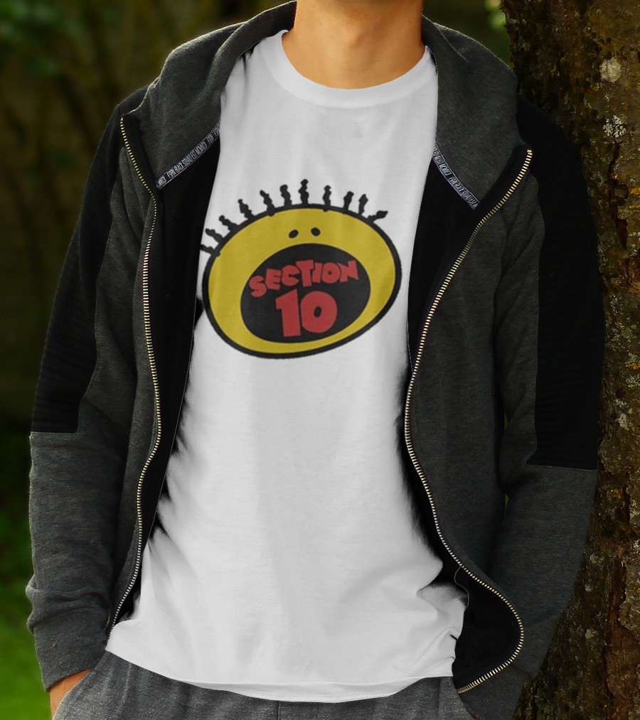 Section 10 Bold Yellow Oval Red T-Shirt
