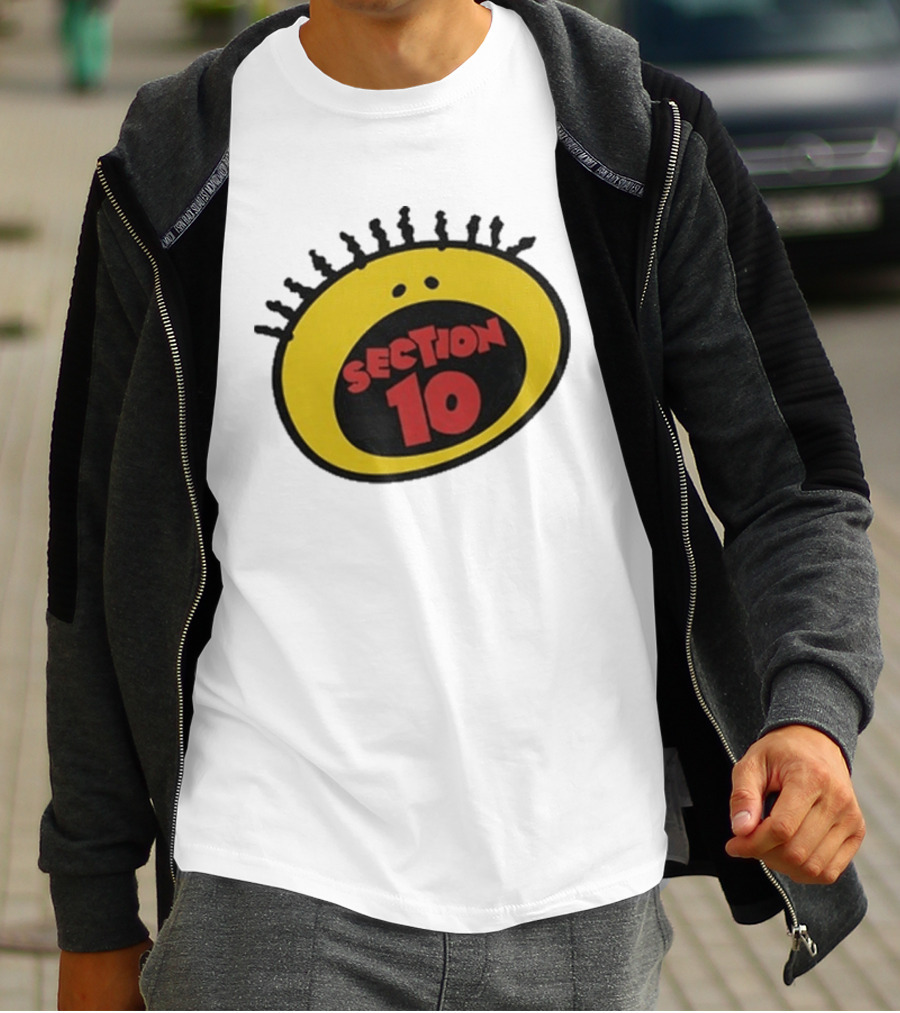 Section 10 Bold Yellow Oval Red T-Shirt
