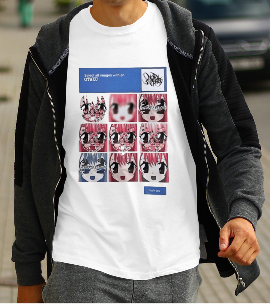 Select All Images With An Otaku Anime Aesthetic CAPTCHA Meme T-Shirt