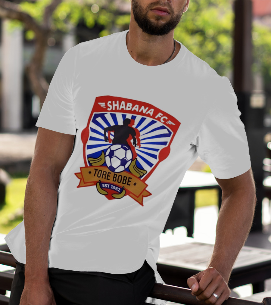 Shabana FC Tore Bobe Est 1982 Soccer Emblem With Player And Ball T-Shirt