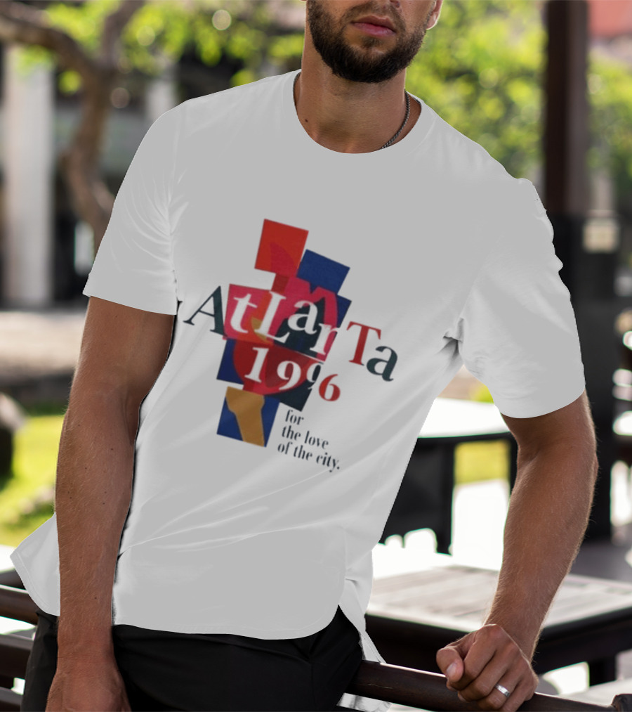 Atlanta 1996 For The Love Of The City Colorful Geometric Shapes T-Shirt