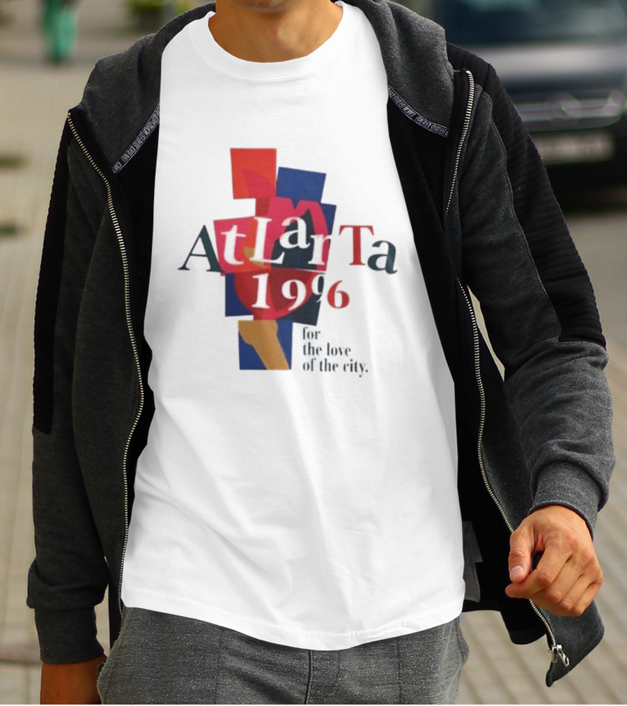 Atlanta 1996 For The Love Of The City Colorful Geometric Shapes T-Shirt