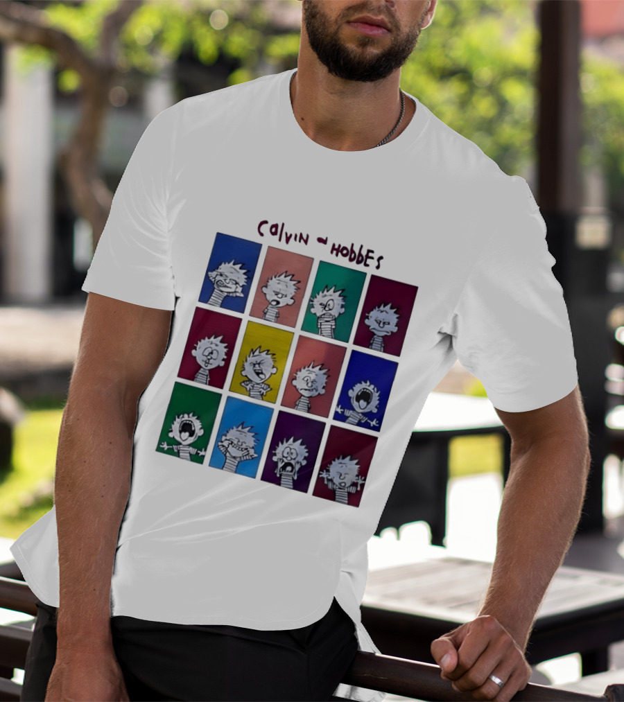 Calvin And Hobbes MoMa Pop Art Expression Panels T-Shirt