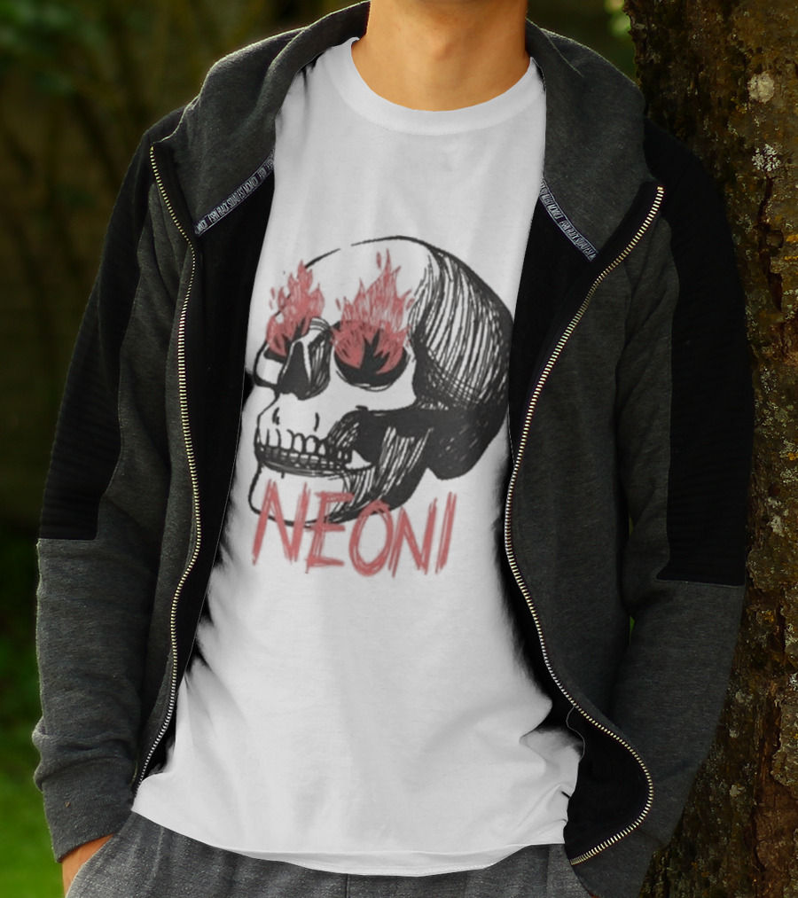 Fire Eyed Skull Neoni T-Shirt