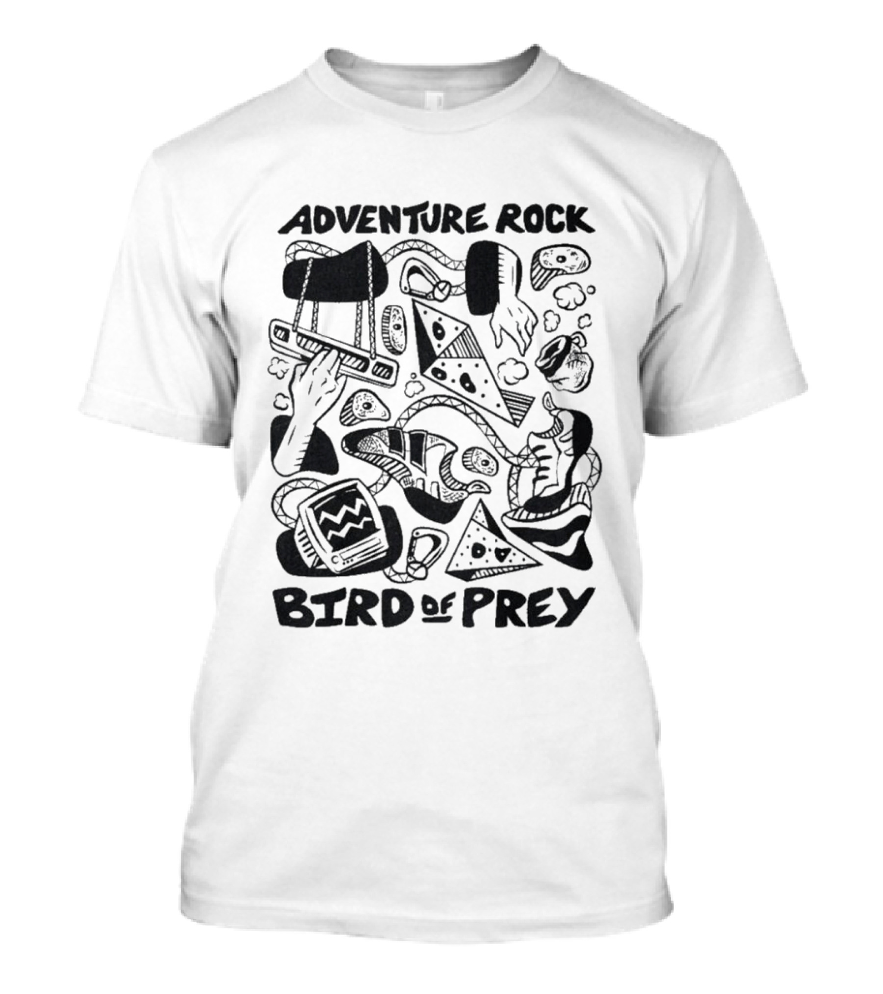 Adventure Rock Bird Of Prey Pizza Retro Adventure T-Shirt