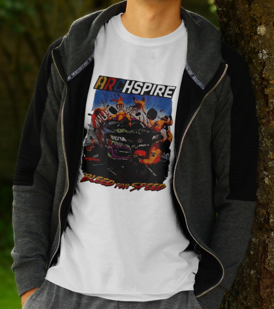 Archspire Bleed For Speed Racing Chaos With Pit Crew Action T-Shirt
