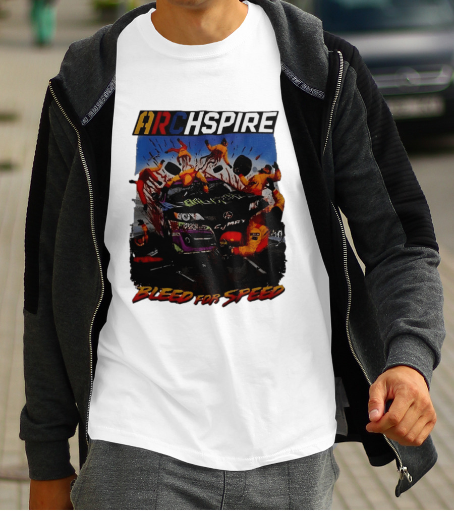 Archspire Bleed For Speed Racing Chaos With Pit Crew Action T-Shirt