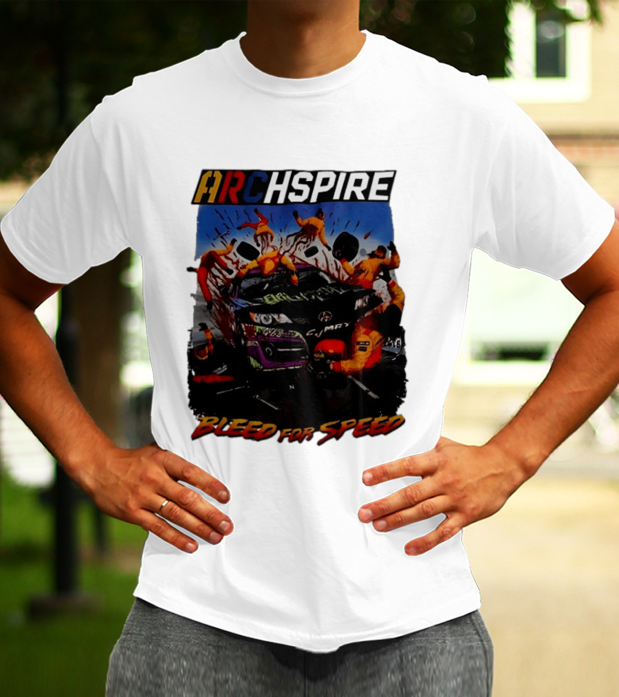 Archspire Bleed For Speed Racing Chaos With Pit Crew Action T-Shirt