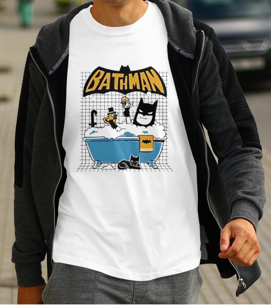 Bathman Super Hero Bathtub Adventure With Bat Towel And Rubber Duck T-Shirt