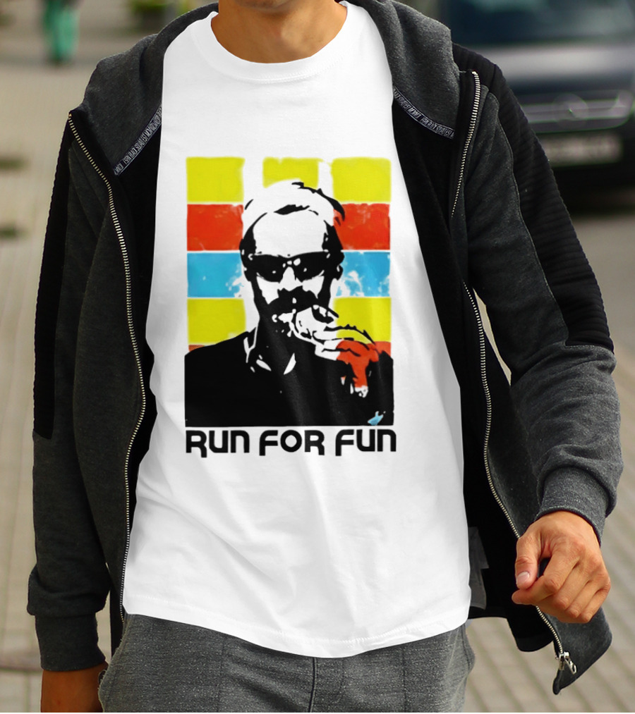 Run For Fun Retro Color Block T-Shirt