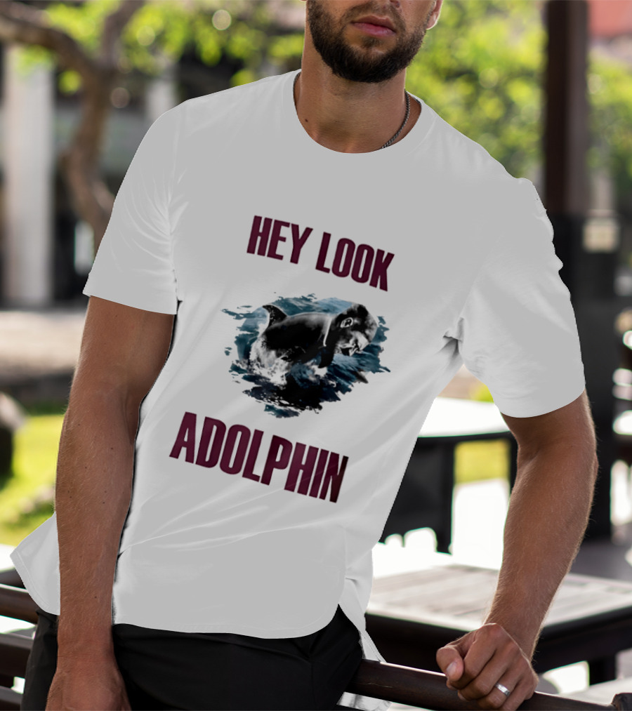 Hey Look Adolphin Clever Visual Wordplay Concept T-Shirt