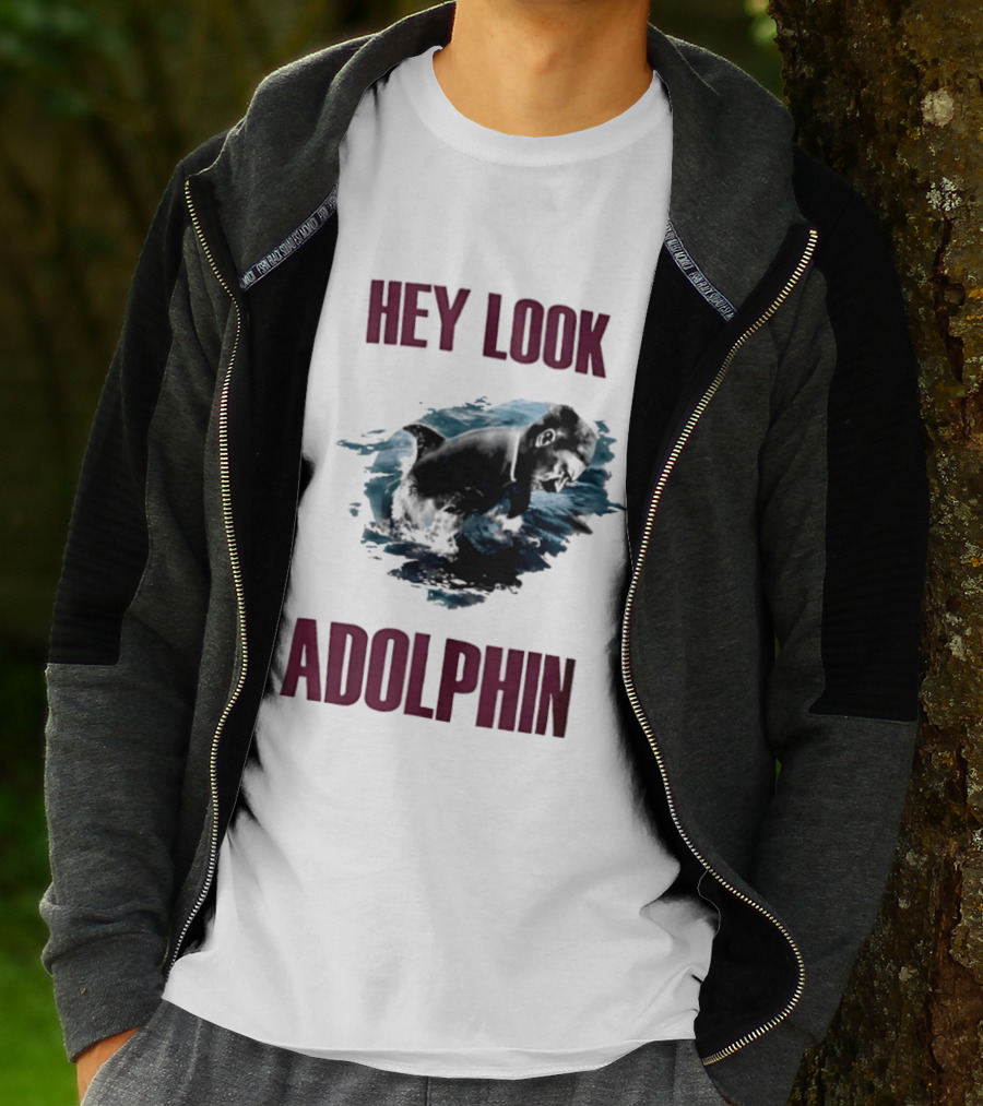 Hey Look Adolphin Clever Visual Wordplay Concept T-Shirt