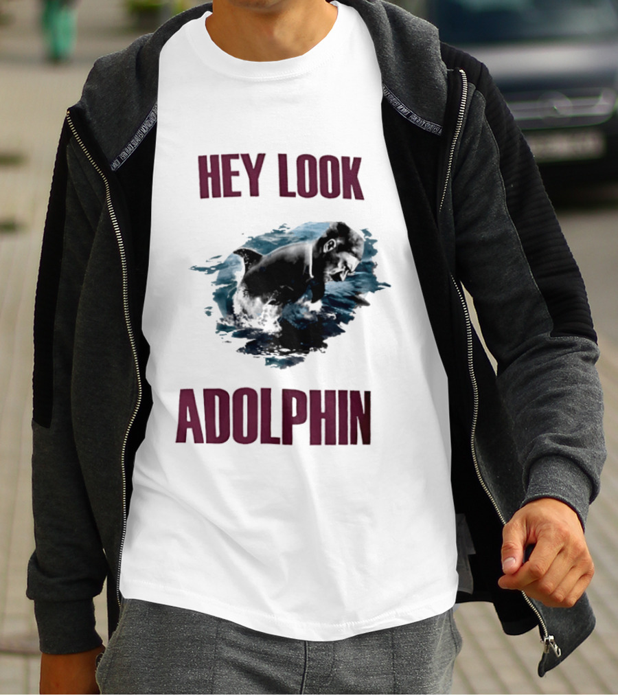 Hey Look Adolphin Clever Visual Wordplay Concept T-Shirt