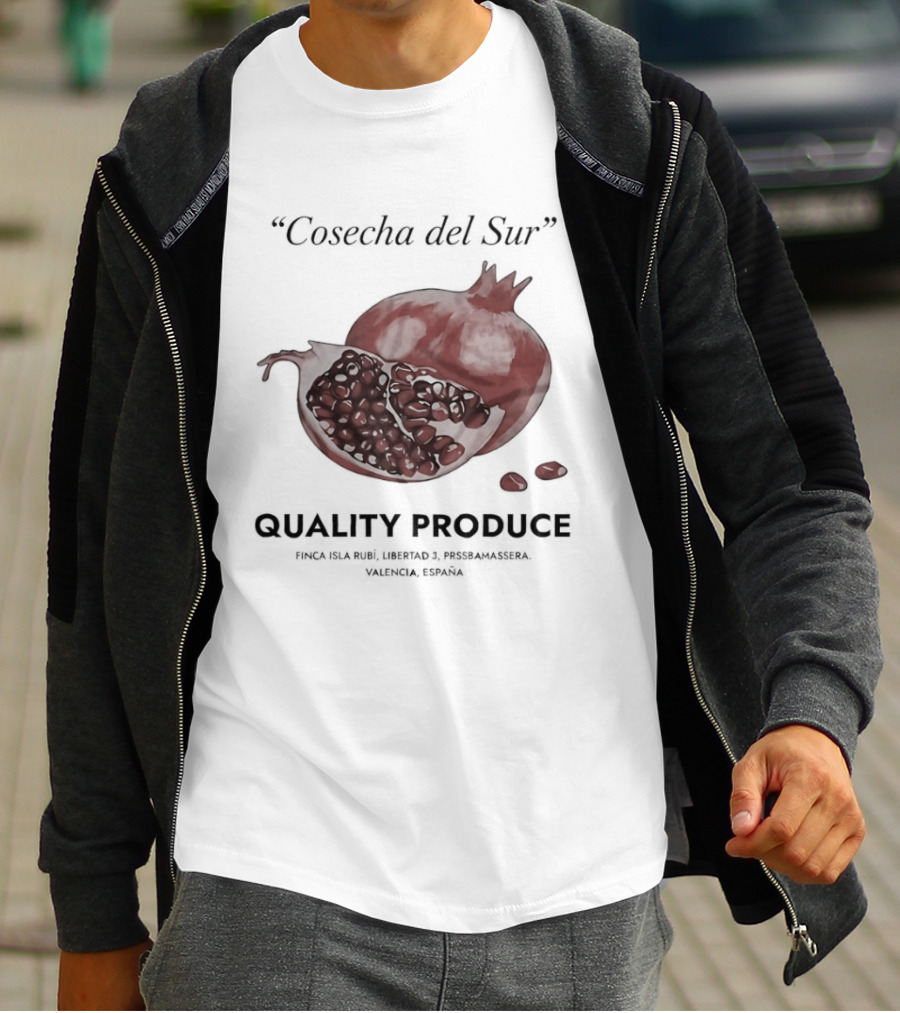 Cosecha Del Sur Quality Produce Pomegranate Valencia Spain T-Shirt