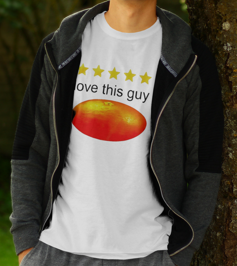 Five Yellow Stars Love This Guy Orange T-Shirt