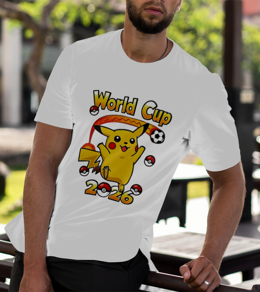 World Cup 2026 Pokémon Pikachu Soccer Poké Balls T-Shirt