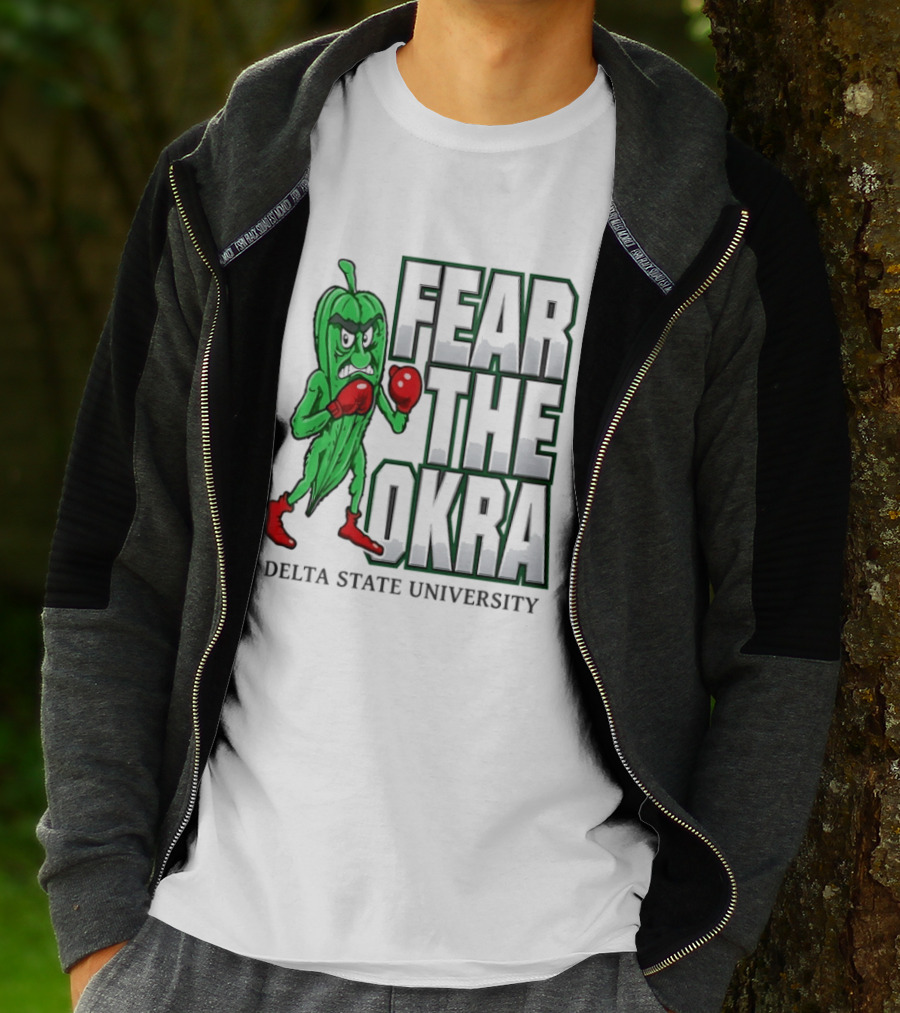 Fear The Okra Delta State University Boxing Okra T-Shirt