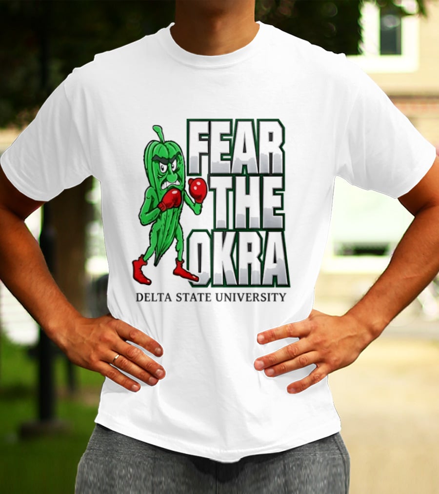 Fear The Okra Delta State University Boxing Okra T-Shirt