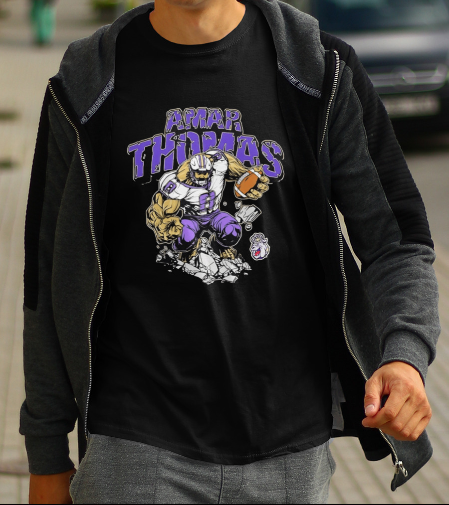 Amar Thomas James Madison Dukes Football Player T-Shirt