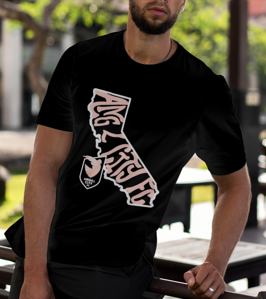 Angel City FC Groovy California Map T-Shirt