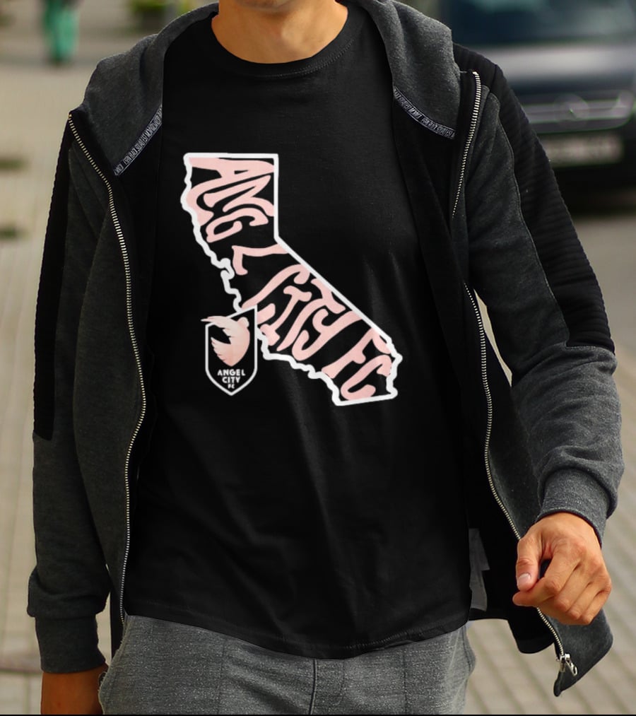 Angel City FC Groovy California Map T-Shirt
