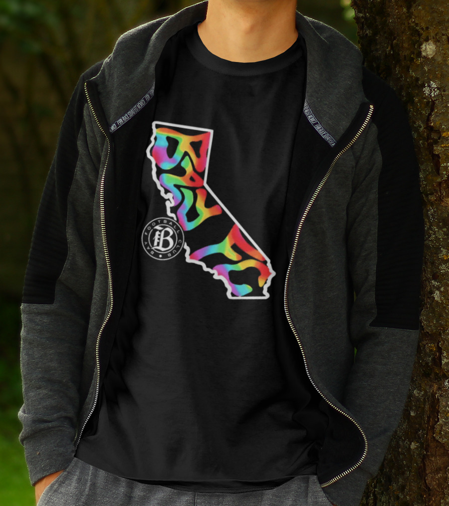 Bay FC Groovy Pride California Football Club Rainbow T-Shirt