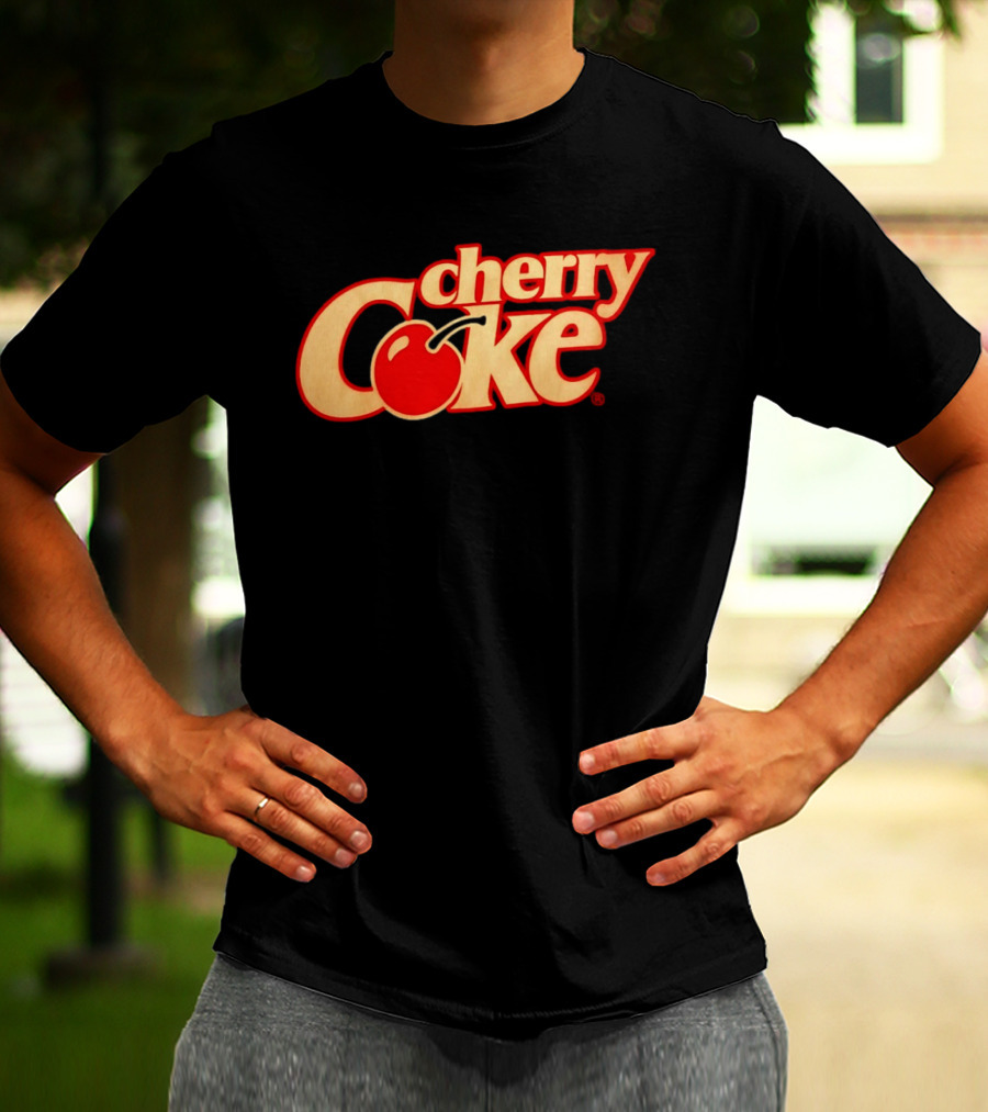 Cherry Coke Retro Logo With Red Cherry T-Shirt