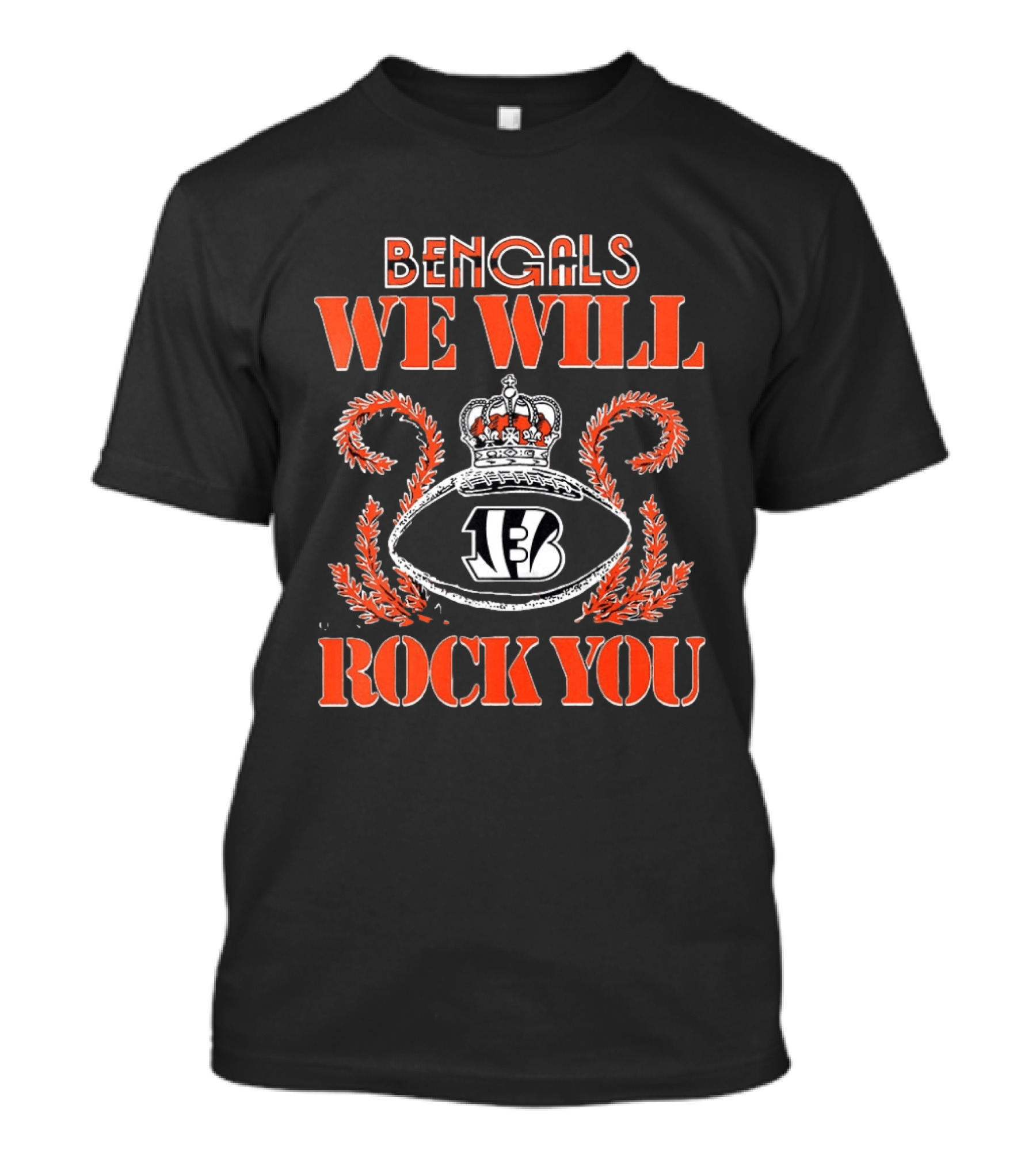 Bengals We Will Rock You 2026 Football Crown T-Shirt