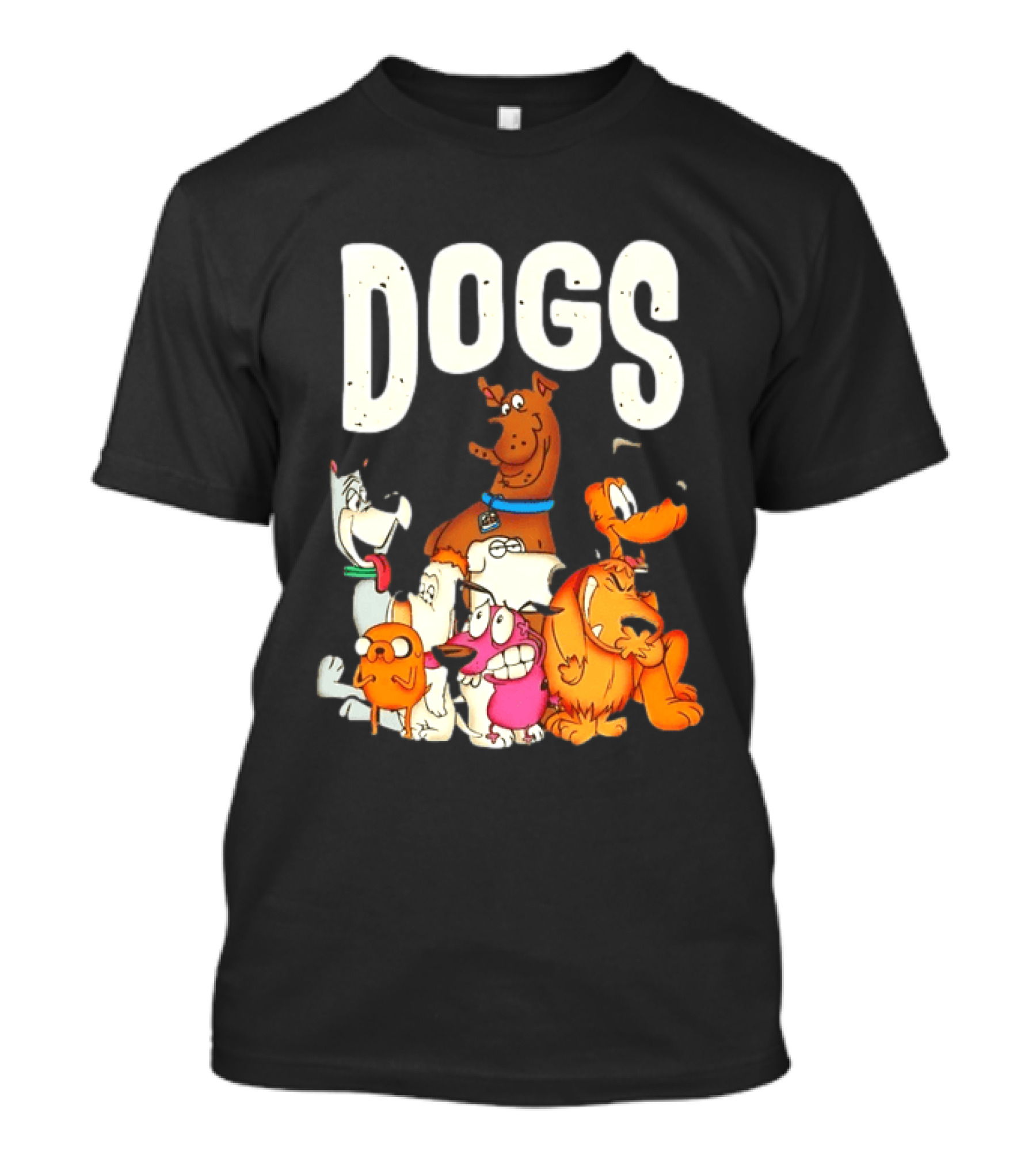 DOGS Astro Scooby Doo Jake Droopy Brian Griffin Courage Pluto Muttley T-Shirt
