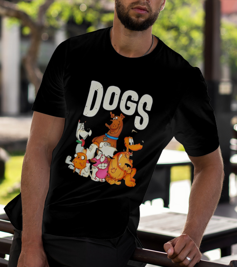 DOGS Astro Scooby Doo Jake Droopy Brian Griffin Courage Pluto Muttley T-Shirt