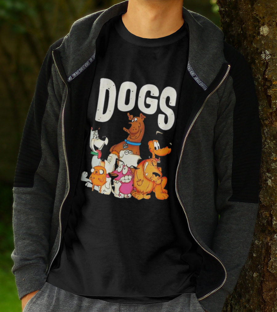 DOGS Astro Scooby Doo Jake Droopy Brian Griffin Courage Pluto Muttley T-Shirt