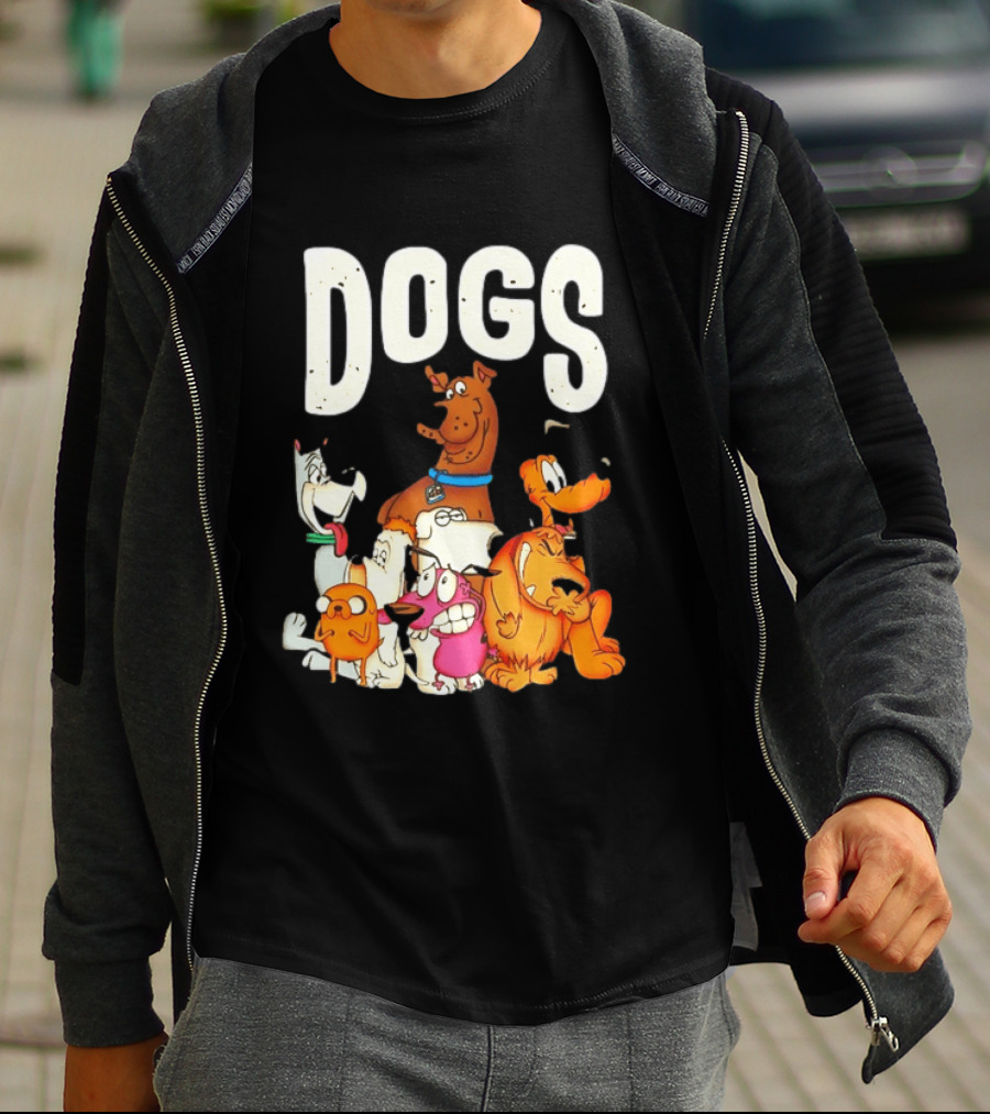DOGS Astro Scooby Doo Jake Droopy Brian Griffin Courage Pluto Muttley T-Shirt