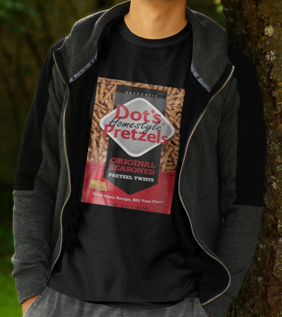 Dot's Homestyle Pretzels Original Seasoned Snack Twist Authentic North Dakota Flavor T-Shirt