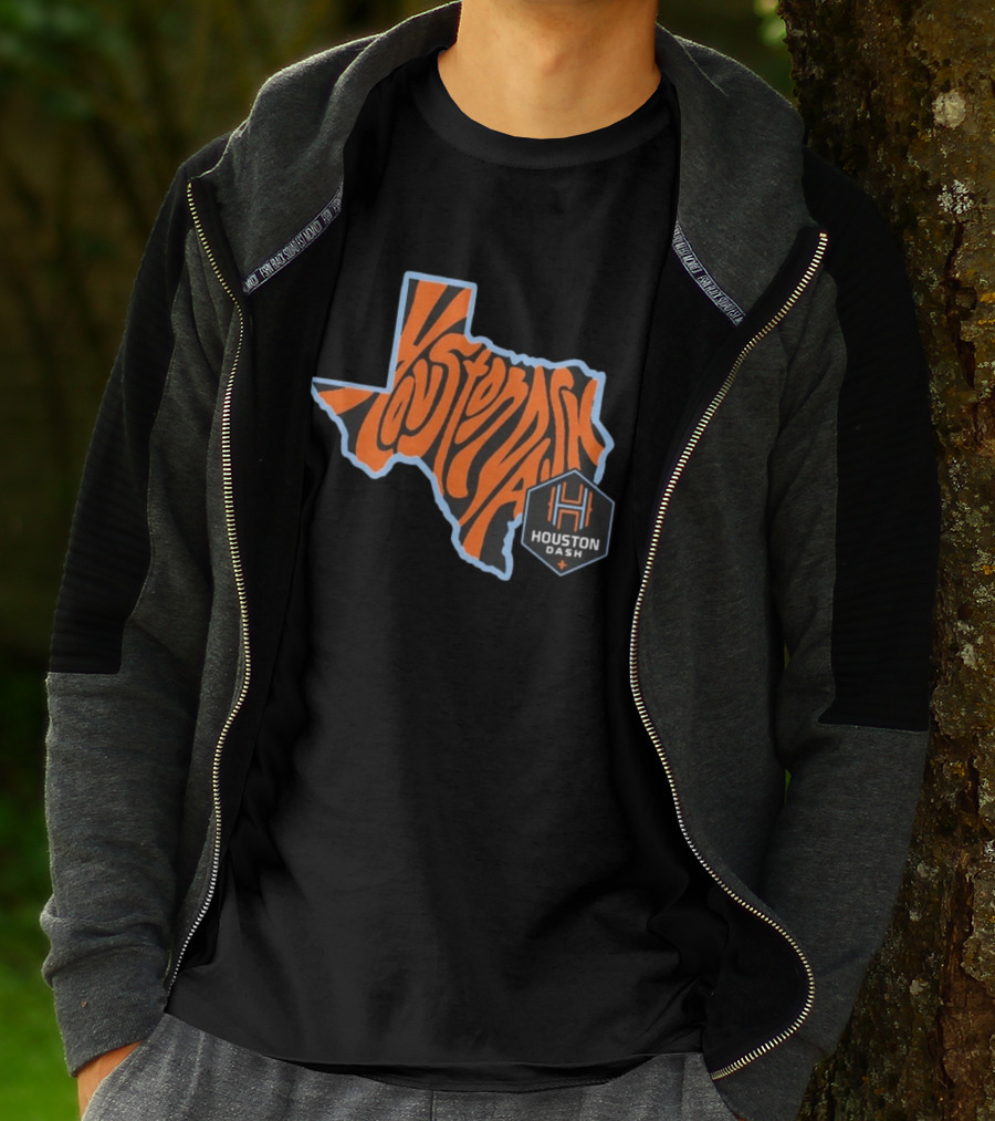 Houston Dash Groovy Texas State Map T-Shirt