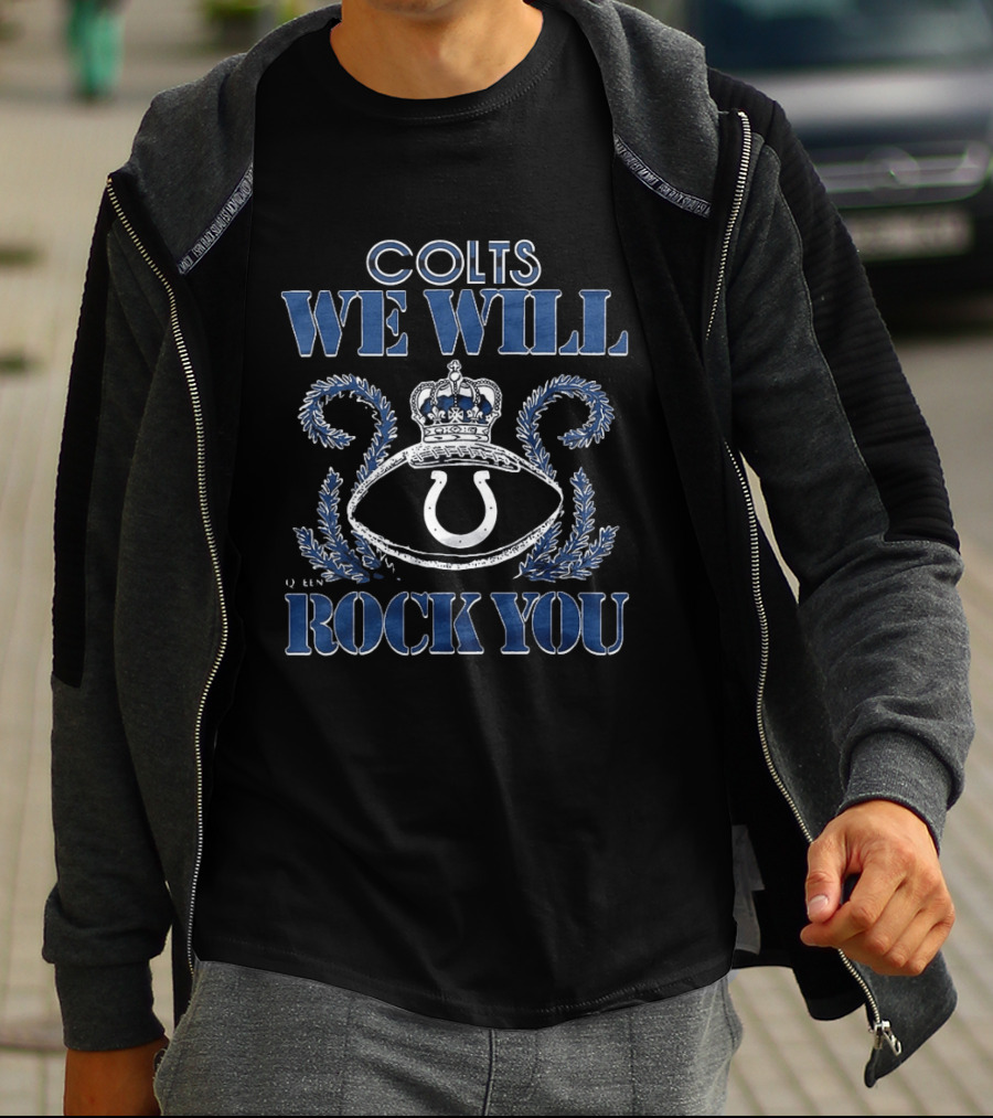 Indianapolis Colts We Will Rock You Crown Symbol 2026 T-Shirt