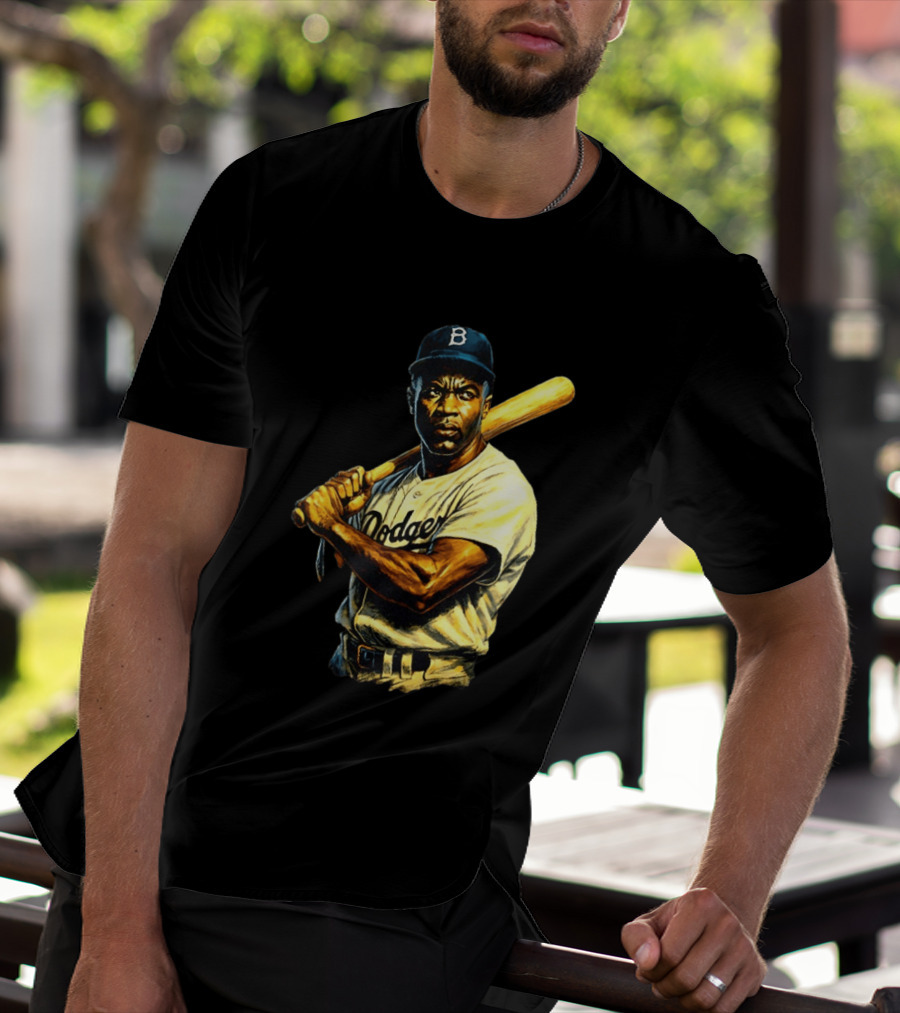 Jackie Robinson Brooklyn Dodgers Baseball Legend T-Shirt