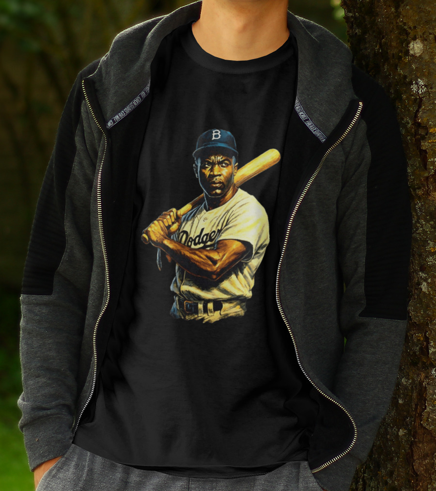 Jackie Robinson Brooklyn Dodgers Baseball Legend T-Shirt