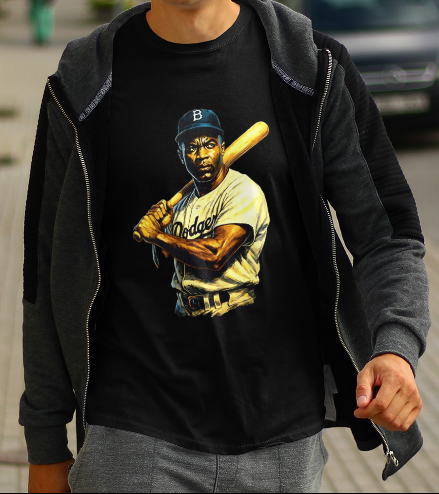 Jackie Robinson Brooklyn Dodgers Baseball Legend T-Shirt
